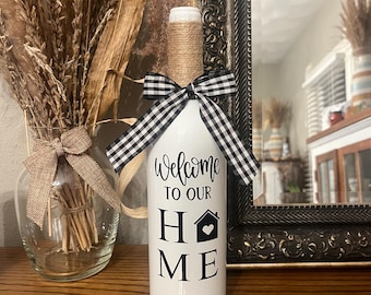 Home Decor | Farmhouse Decor | Wine Bottle Decor