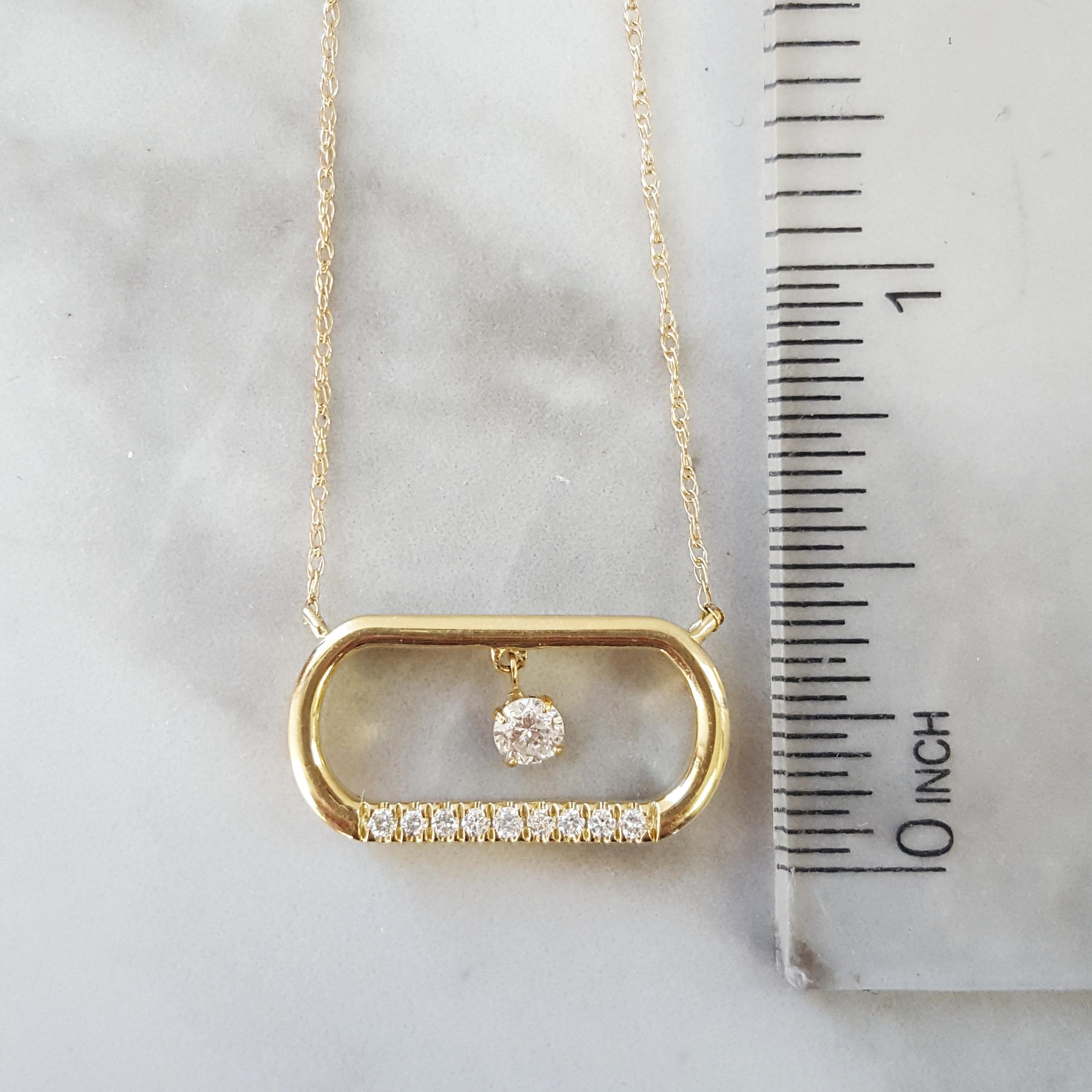 Dancing Paperclip Diamond Necklace - Etsy
