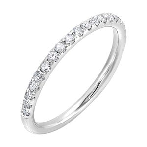 14k White Gold Timeless Sparkle Diamond Band Ring