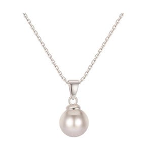 Everyday Fashion Silver Solitaire Pearl Pendant