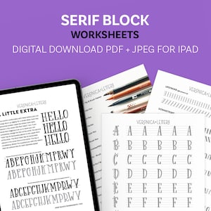 Serif Block Worksheets