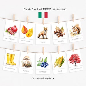 Flash Card Autunno in Italiano