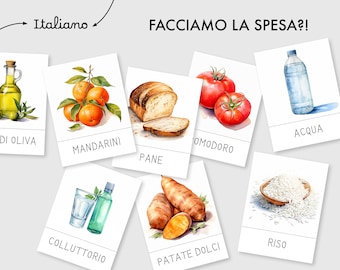 FACCIAMO LA SPESA?! flashcard stampabili