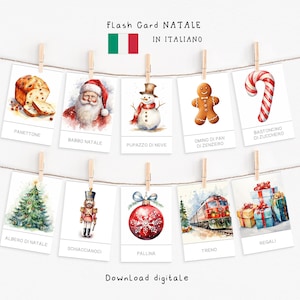24 FLASH CARD NATALE Montessori