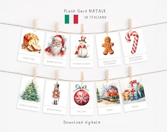 24 FLASH CARD NATALE Montessori