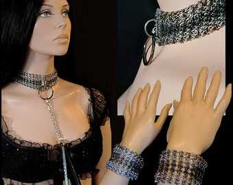 Chain O-Ring Collar and Cuff Set