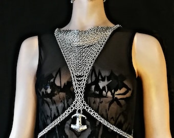 Arnés de joyería de cadena reversible vikinga