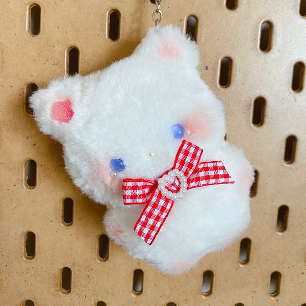 Cute Faux Fur Little Bear Fluffy/Puff Keychain, Perfect Exclusive Gift