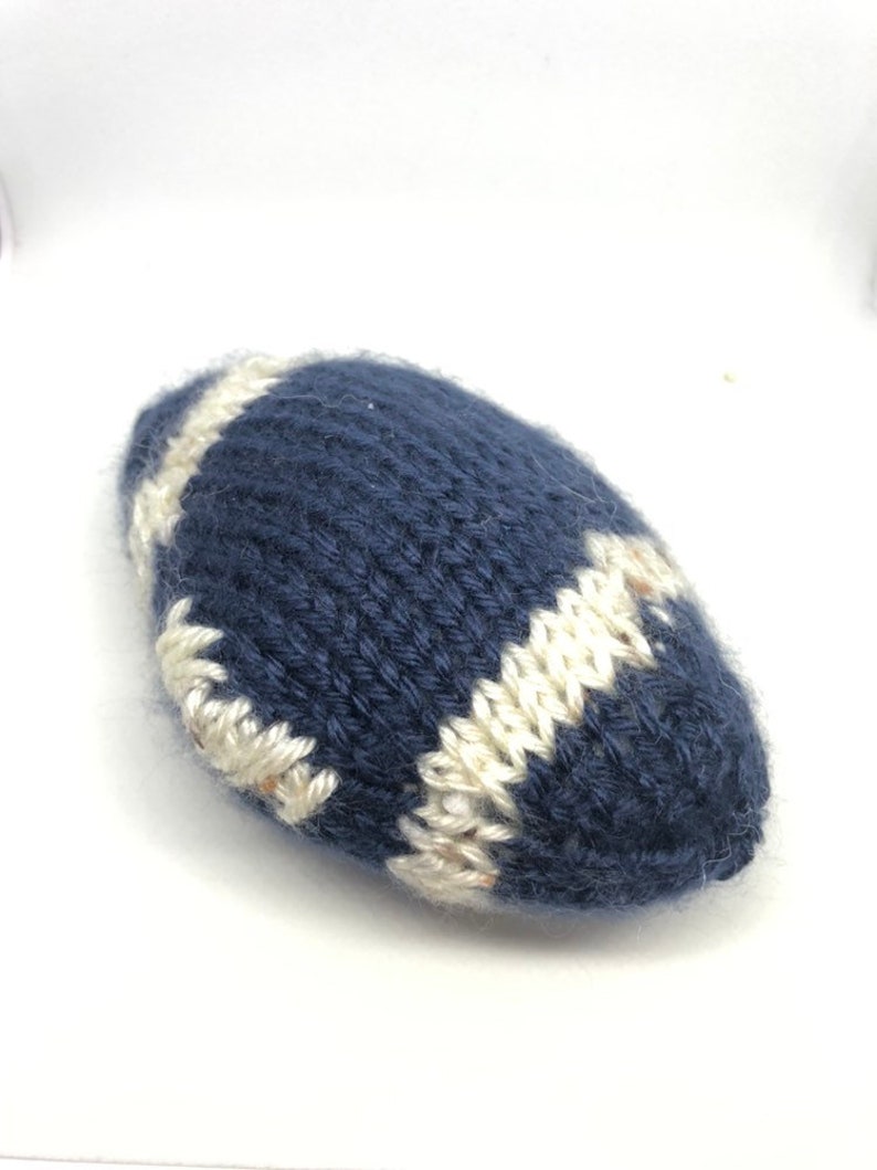 Handmade knit squeaky dog toys