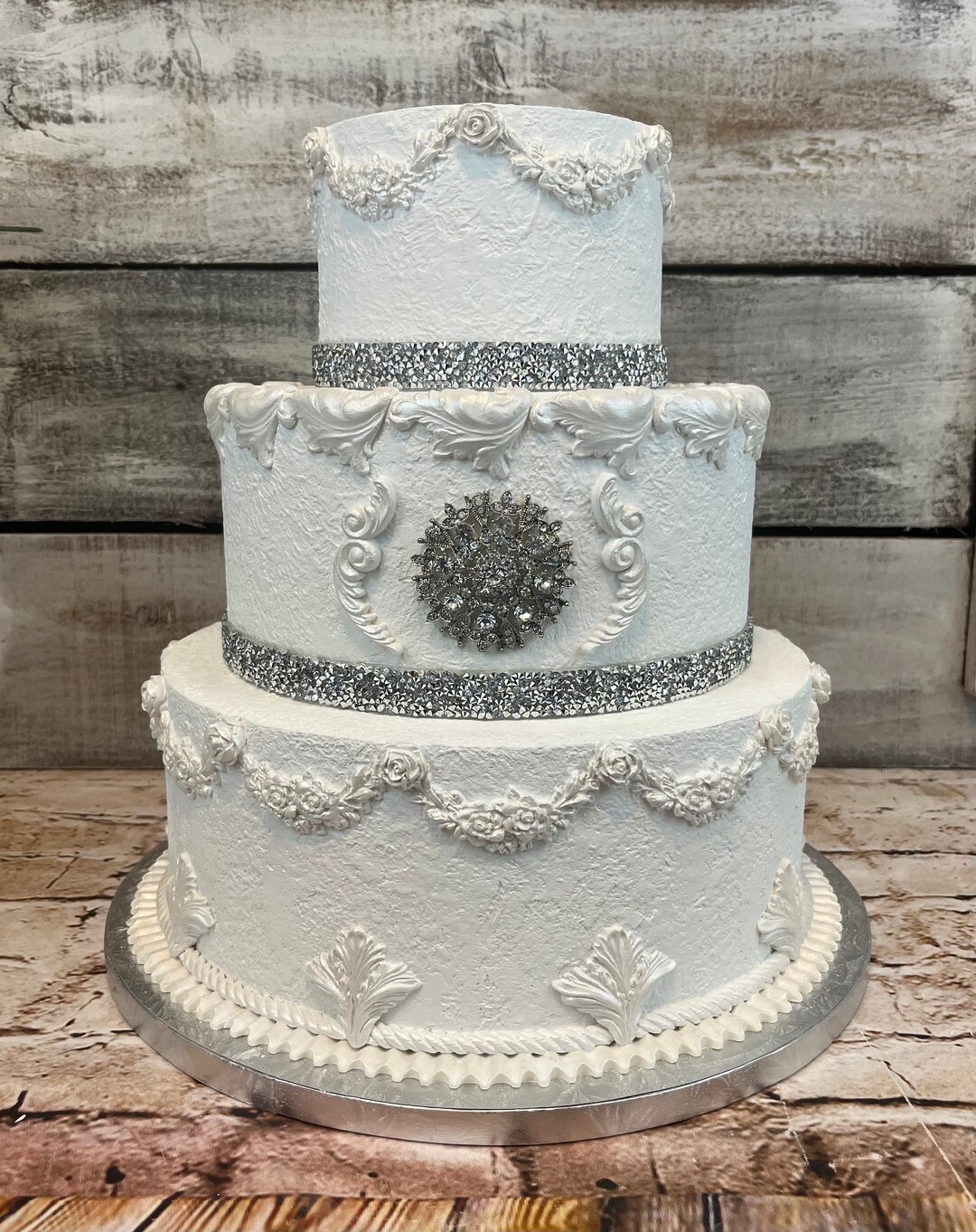 Fake Wedding Cake, 3 Tier Wedding Cake, Faux Wedding Cake With ...