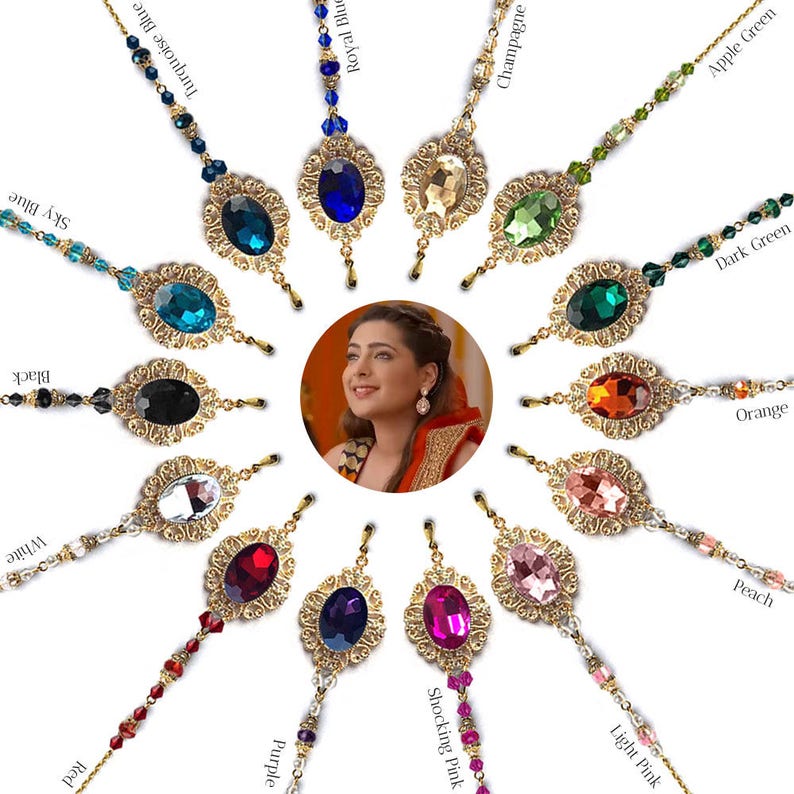 Headpiece Jewelry Tikka Small Tikka Headpiece tikka shiny dixit Indian Gold Tikka Bollywood Tikka Indian Kundan Tikka Bridal Headpiece