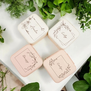 Portagioie inciso - Portagioie da viaggio, regalo per lei, regalo perfetto per compleanni, feste nuziali e damigelle d'onore