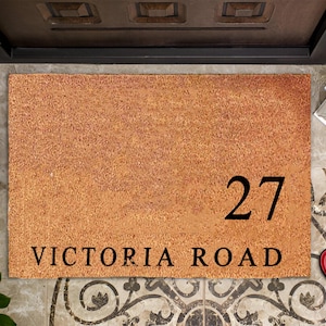 Personalized Address Doormat - Housewarming Gift - Address Doormat - Personalized Doormat - Custom Welcome Mat - Custom Doormat