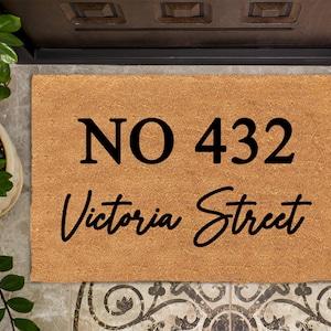 Personalized Address Doormat - Housewarming Gift - Address Doormat - Personalized Doormat - Custom Welcome Mat - Custom Doormat