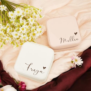 Portagioie da viaggio personalizzato - Portagioie per proposta di matrimonio, regalo per damigelle d'onore, regali di compleanno per lei