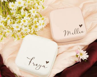 Portagioie da viaggio personalizzato - Portagioie per proposta di matrimonio, regalo per damigelle d'onore, regali di compleanno per lei