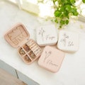 Personalized travel jewelry box, Bridal Party Gift, Birth Flower Jewelry Case, Bridesmaid Proposal, Gifts for Her Birthday,
