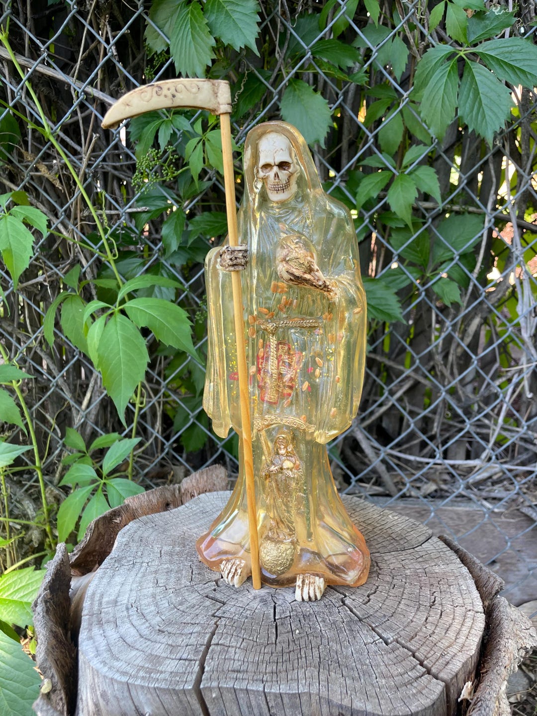 Santa Muerte Clear Translucent Statue - Etsy