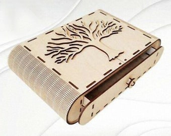 file laser Cassetto box con albero della vita