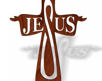 Laser File Crucifix, Jesus