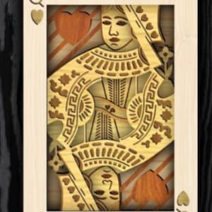 file vector laser Carte da Gioco in 3D