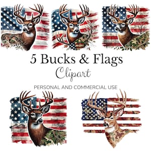 Clipart patriotique Buck, cerf USA drapeau Camo Design en sublimation, téléchargement numérique, fond Transparent PNG, toboggan aquatique, usage Commercial