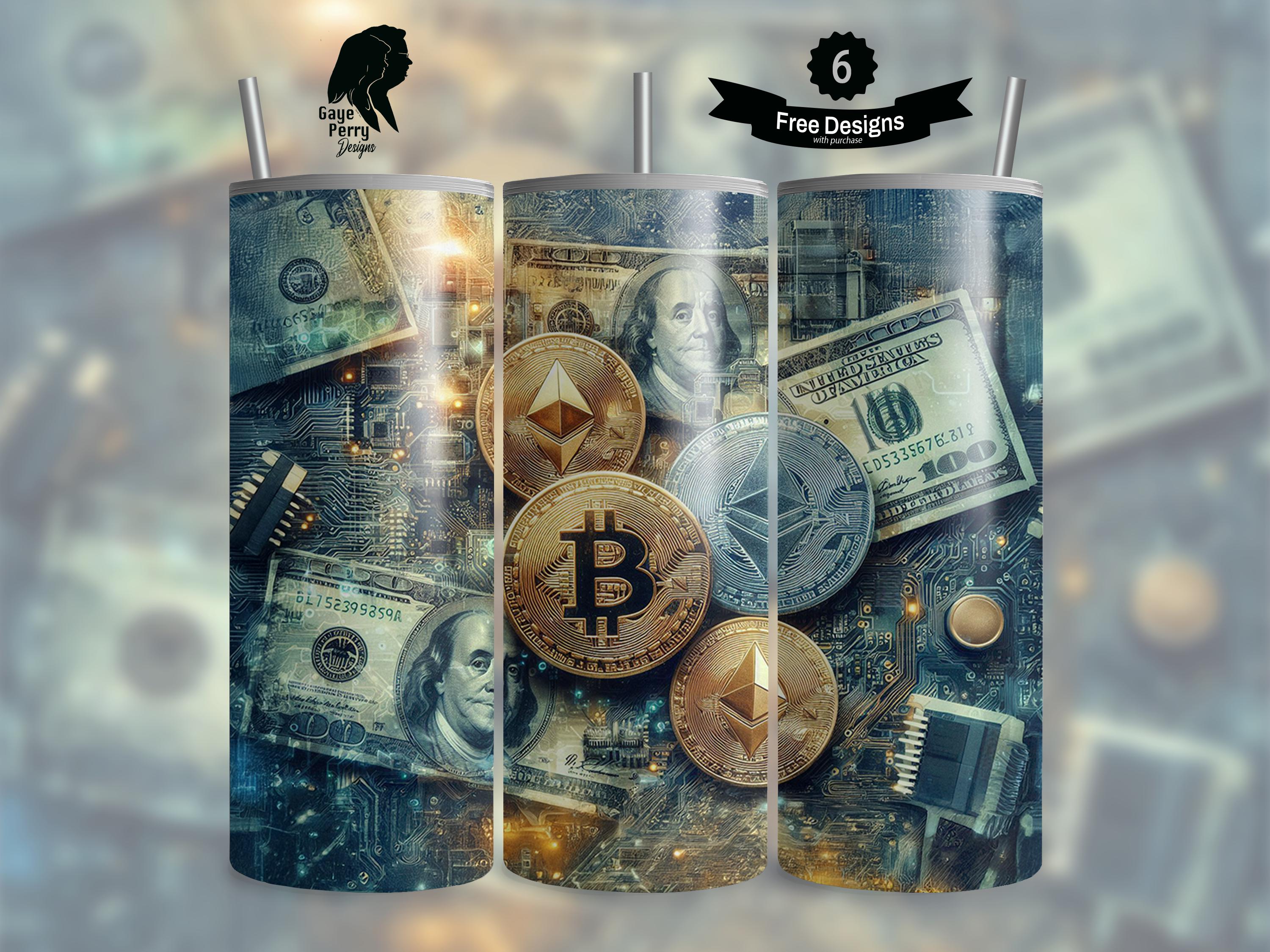 Crypto Tumbler Wrap: Bitcoin, Ethereum, US Dollar (digital Download 20 Oz  PNG Design) - Etsy Canada