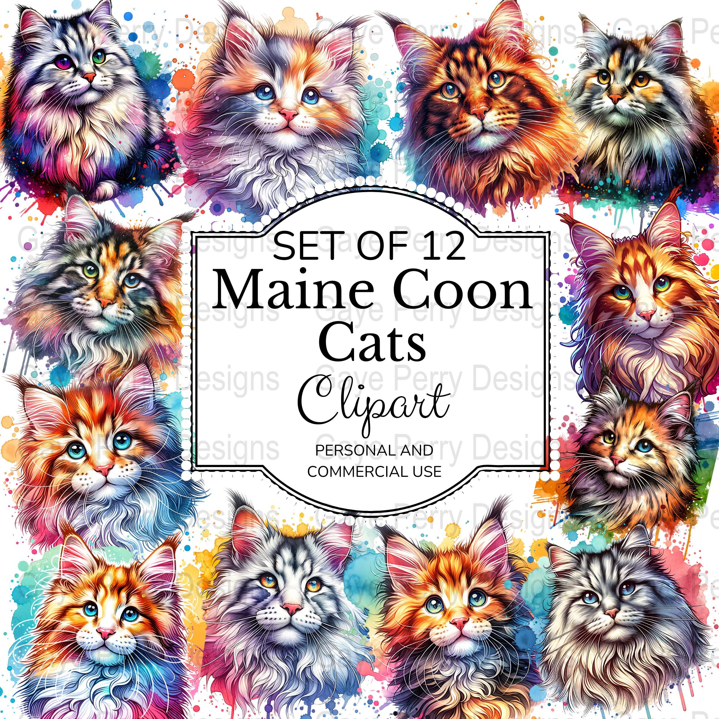 Clipart de gato - Etsy México, image size:2500x2500