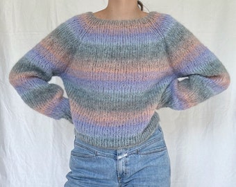 Patron tricot Pull - Rainbow Sweater - ANGLAIS - PDF - téléchargement numérique