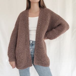 Knitting pattern long cardigan - German - The KORI Cardigan - PDF pattern - digital download