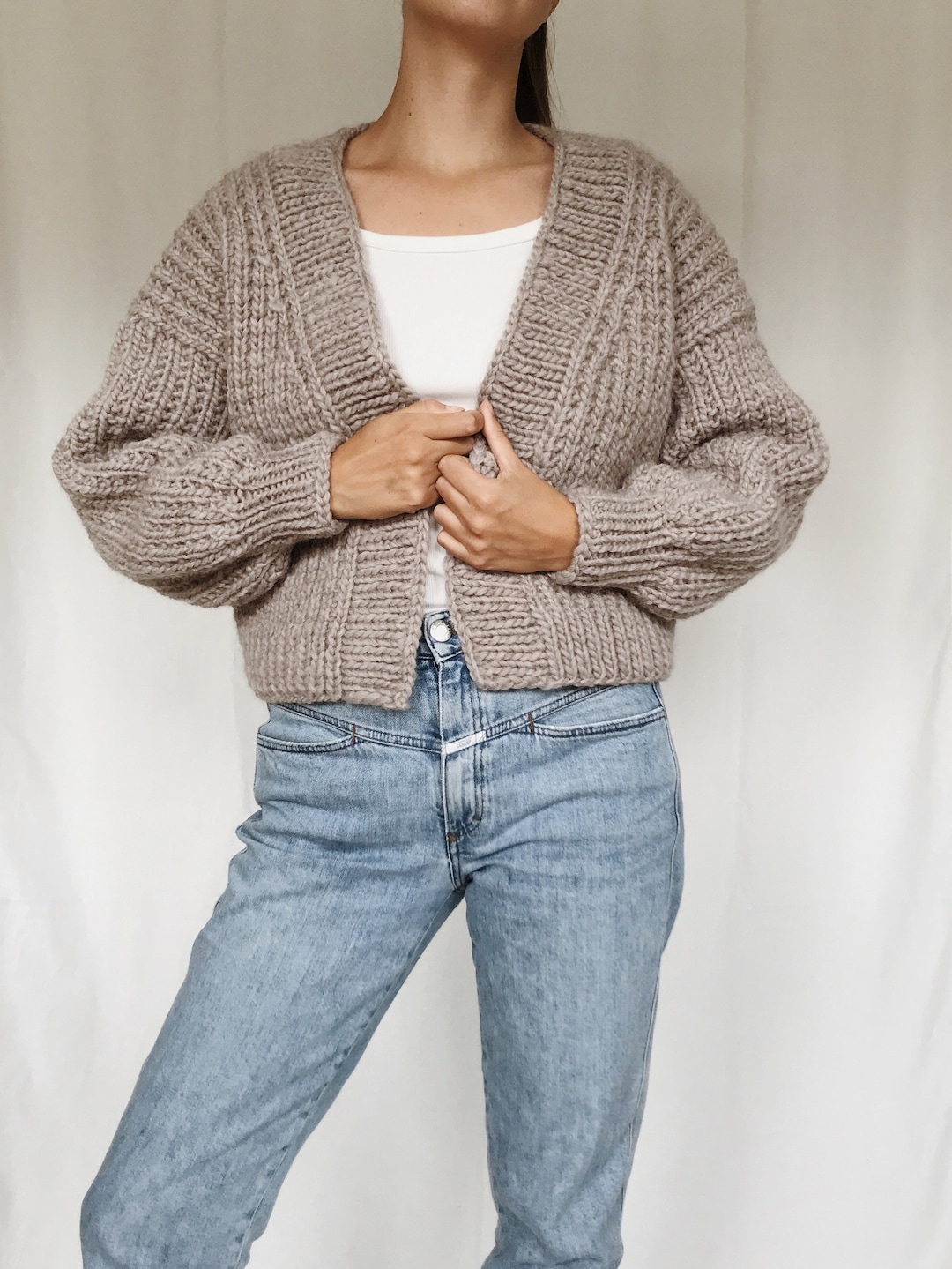 Knitting Pattern the Big Cardigan PDF ENGLISH Digital Download - Etsy