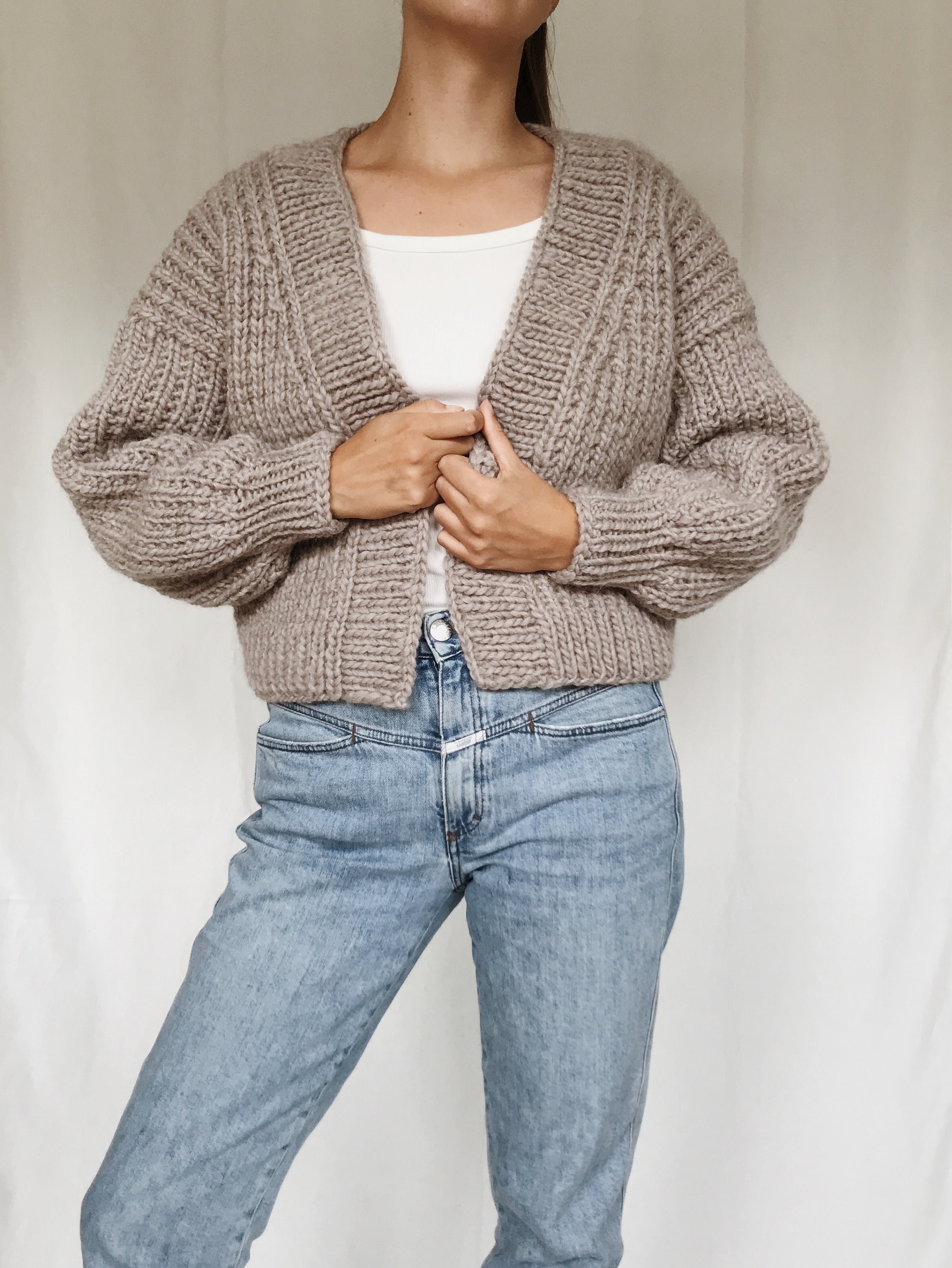 Knitting Pattern the Big Cardigan PDF ENGLISH Digital - Etsy