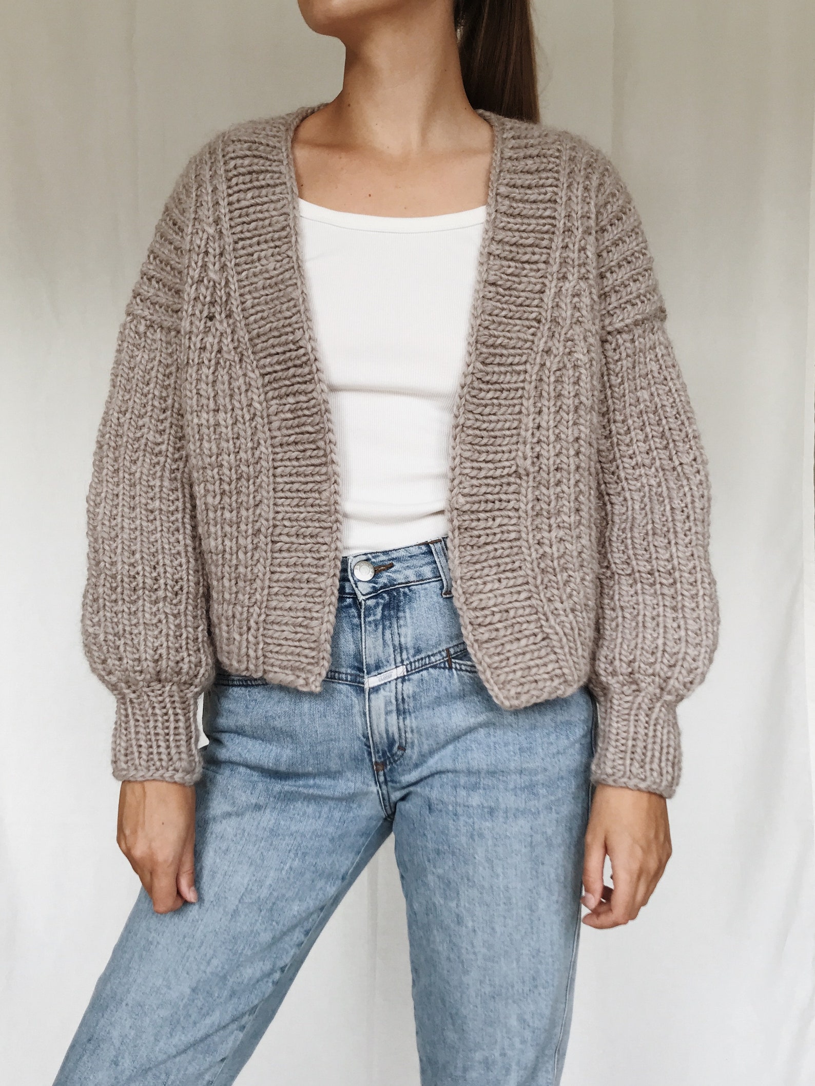 Knitting Pattern the Big Cardigan PDF ENGLISH Digital - Etsy