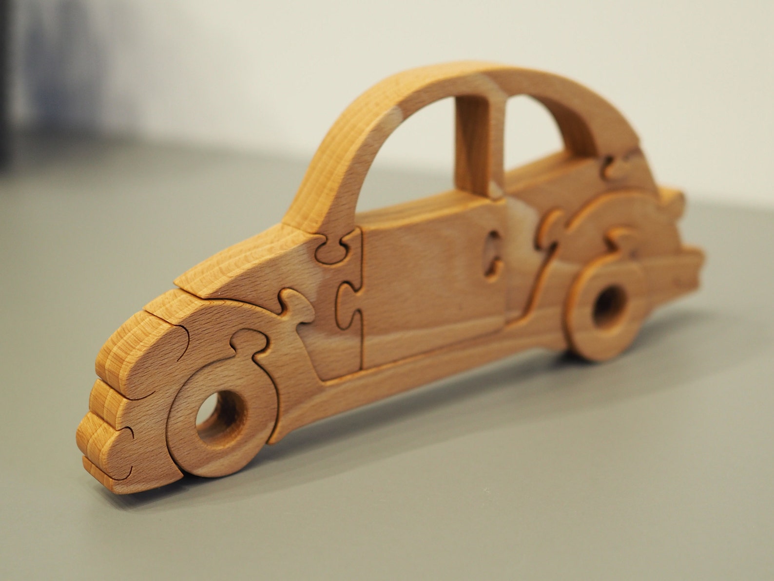 Wooden Puzzle Car Kids Gift Idea Wooden Toys Montessori Boy Etsy