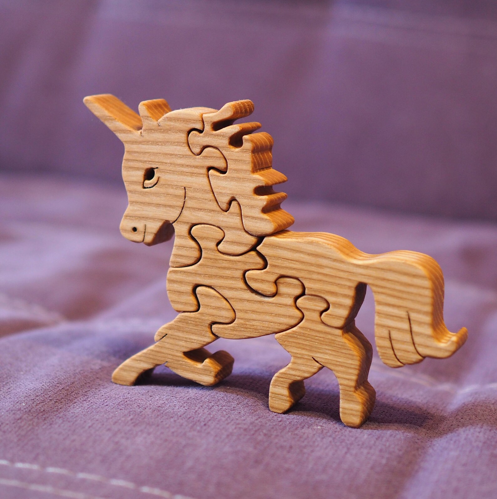 Rompecabezas de madera unicornio juguete hecho a mano animales Etsy España