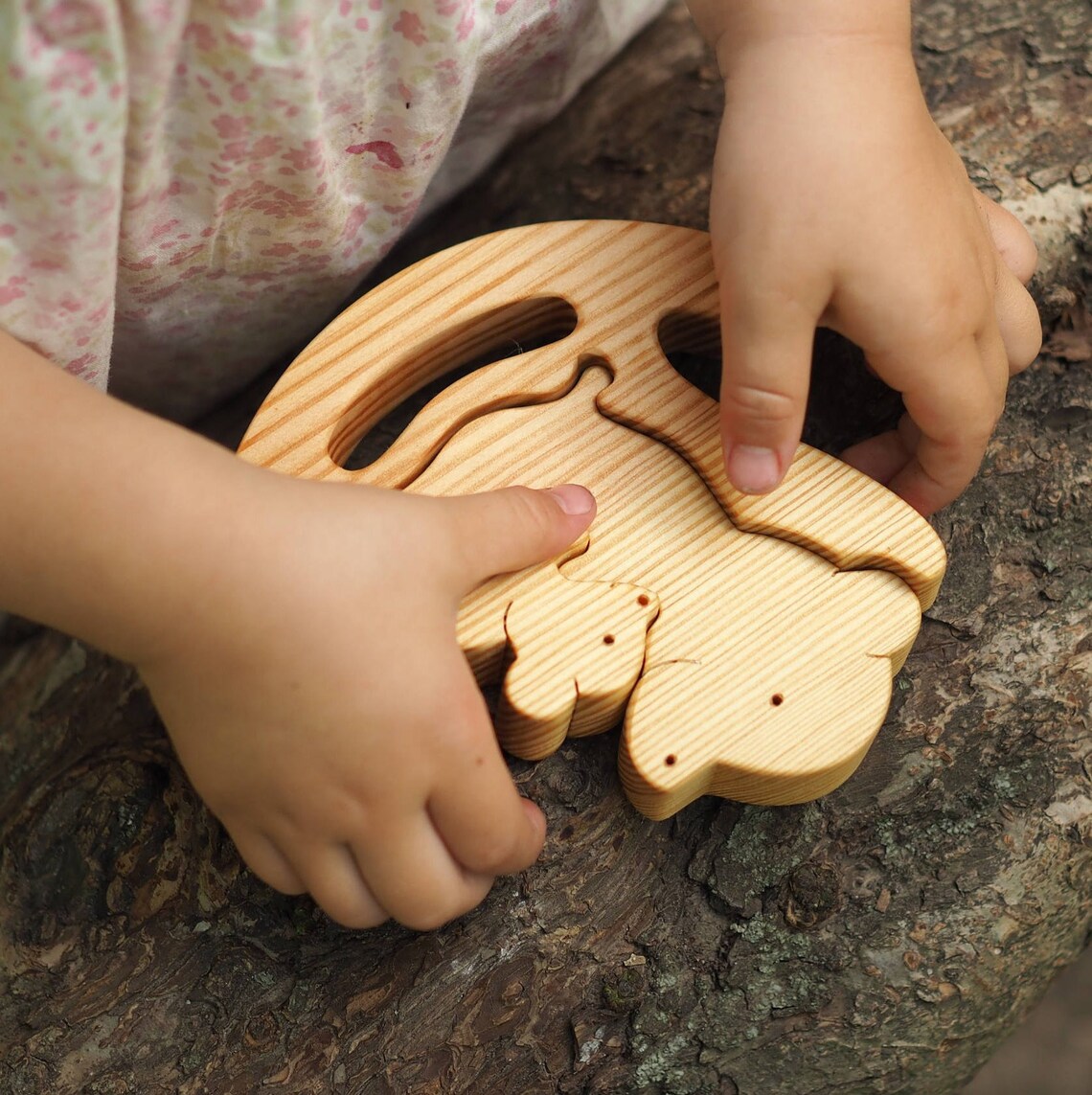 Wooden Puzzle for Babies Kids Wooden Balance Toy Wood Bear Etsy