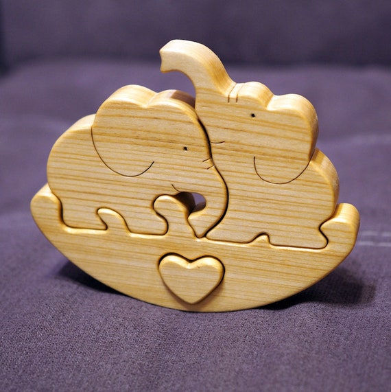 Wooden balance toy, swing game elephant family figures, wooden puzzle toys, kids gift Montessori material, Waldorf animals, for baby toddler
