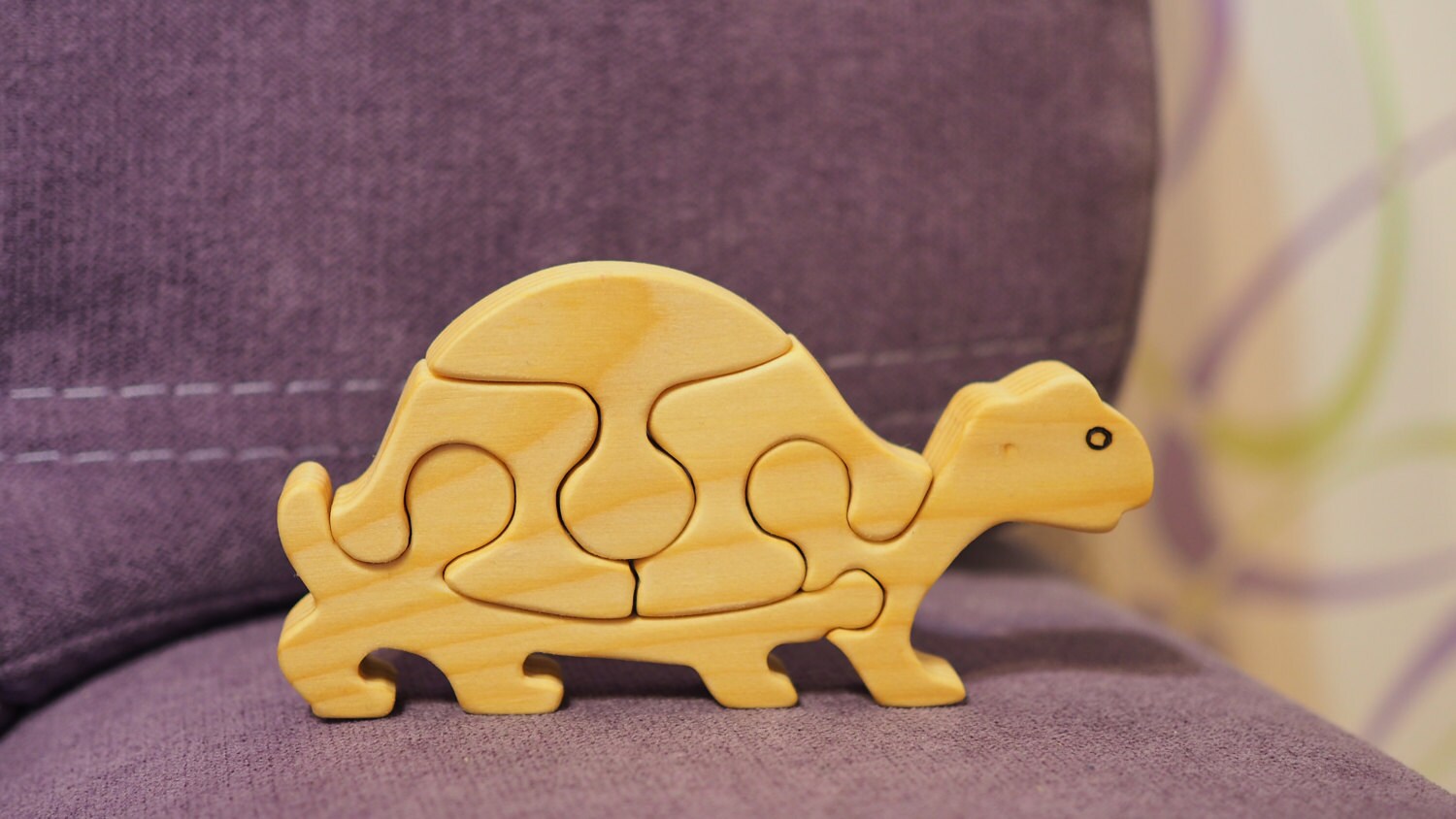 Wooden puzzle turtle wooden handmade toy wooden animal Etsy