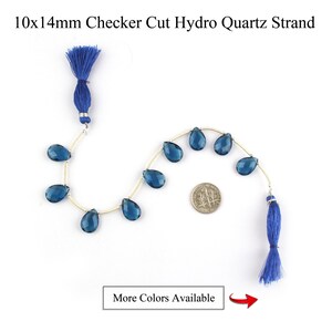 9 Pcs 1 Strand, Hydro Quartz Pear Shaped Beads Strand, Beads Line, 10x14mm Loose Gemstone, DIY Jewelry, Finding Jewelry Making Supplies