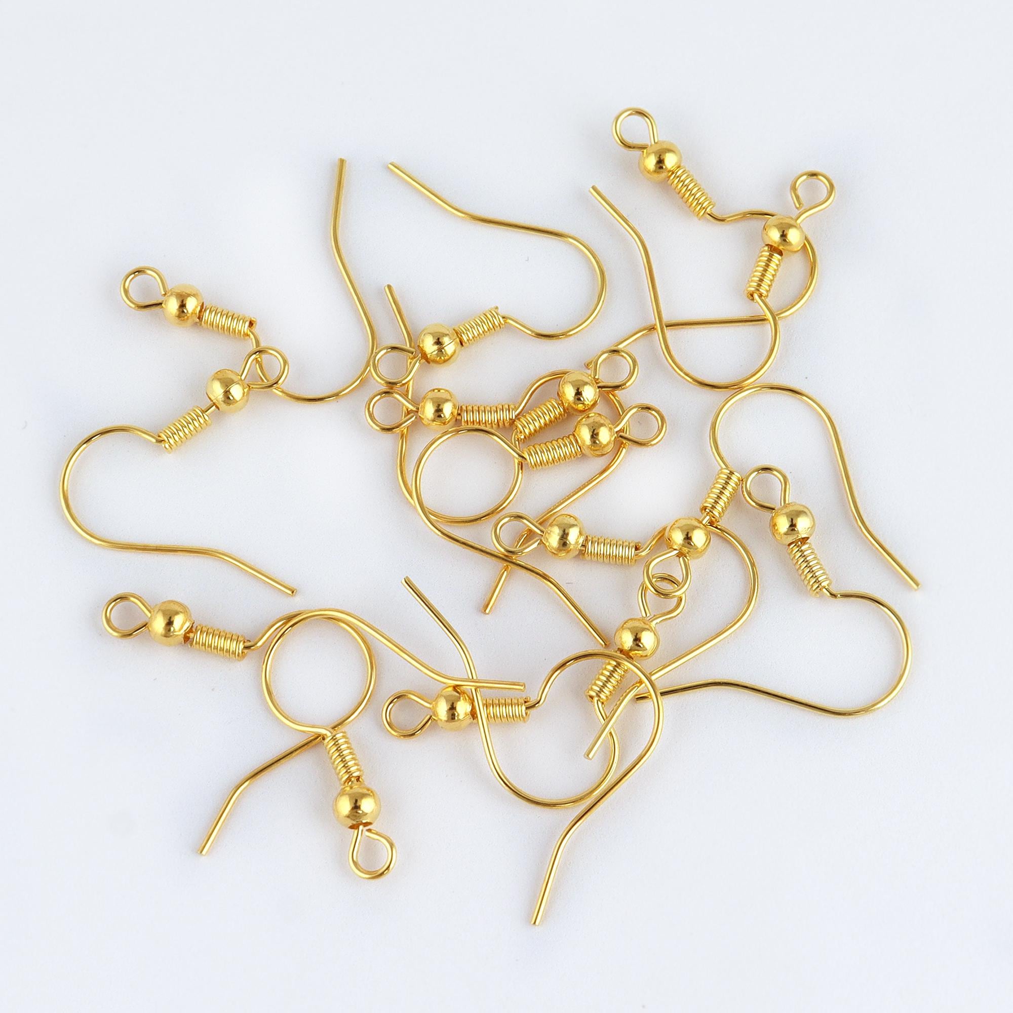 18k Gold Plated Earring Hooks, Minimalist Wire French Hooks