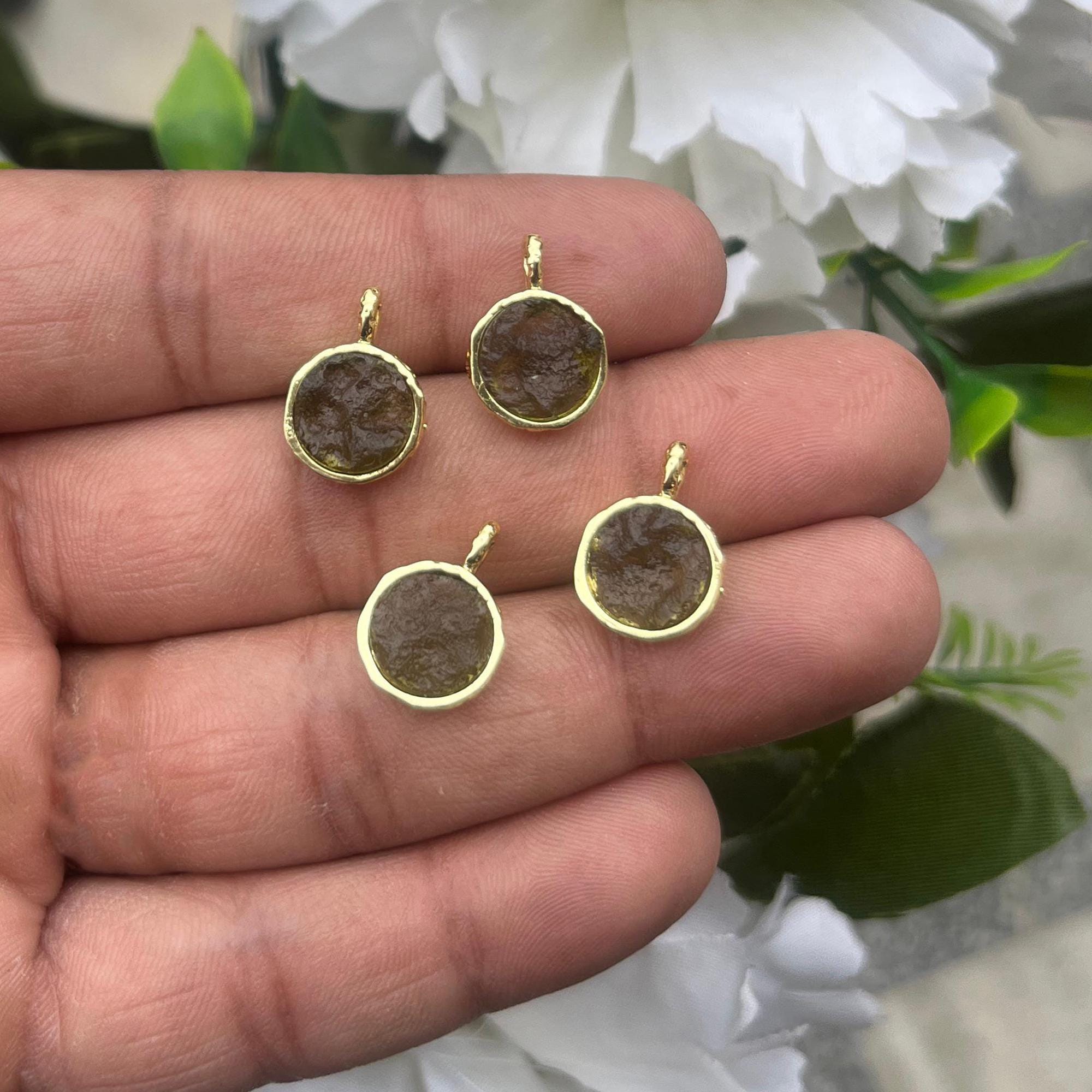 Natural Raw Moldavite Pendant Charm