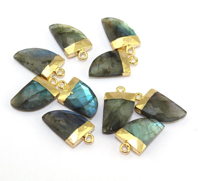Excellent Natural Labradorite Tiger Nail 24k Gold - Tiger Nail Pendant Excellent Natural Labradorite Tiger Nail 24k Gold - Tiger Nail Pendant