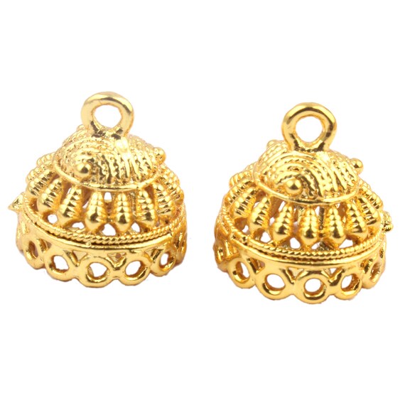 Unique Real Of White Half Solar Quartz Gold Plated DIY Earring Pair Connectors