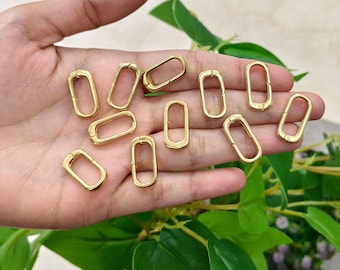 Conectores banhados a ouro 18k: Materiais para confecção de brincos de argola em latão