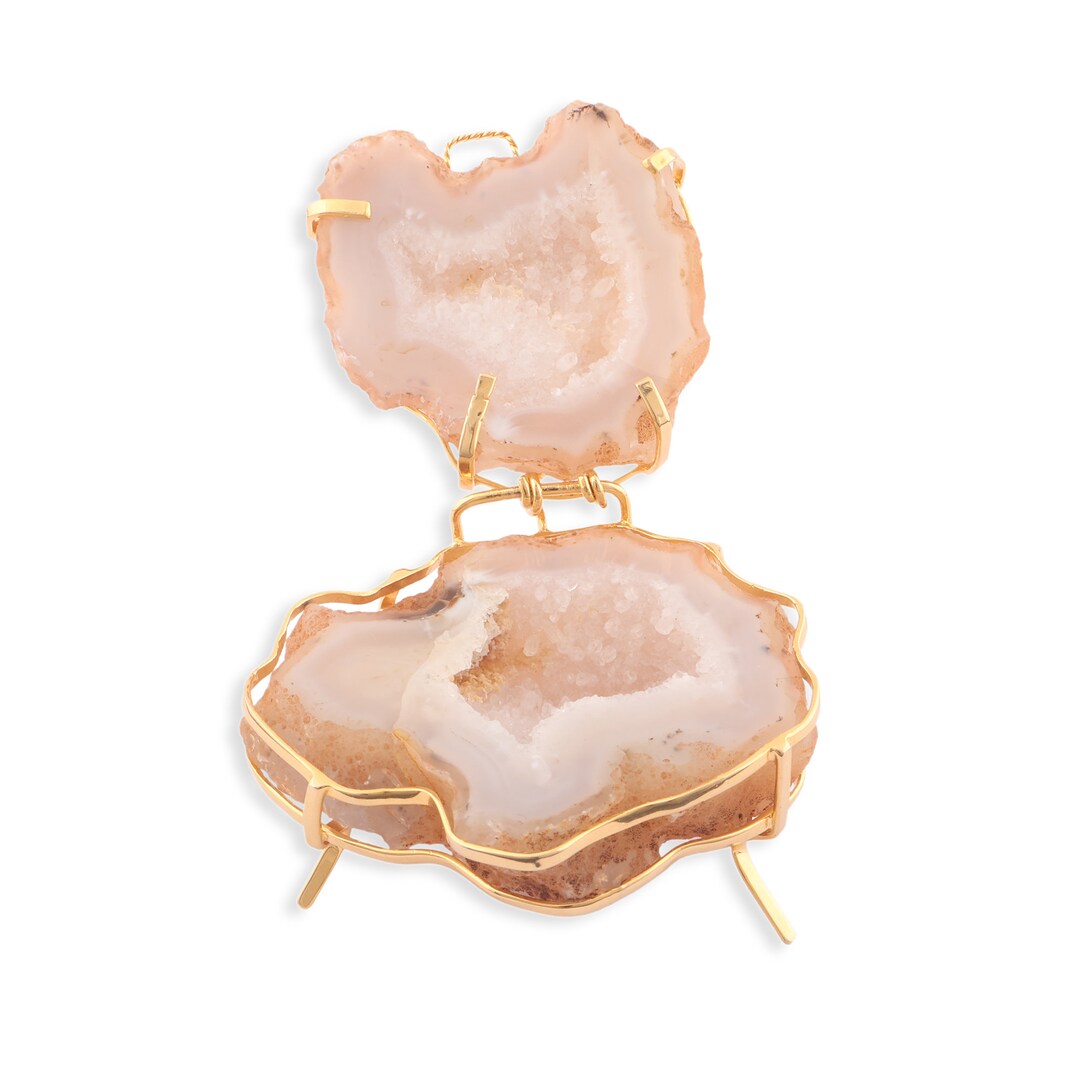Raw Agate Geode Ring Box for Wedding Ceremony, Engagement Proposal ...