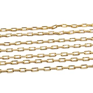 10 Feet Gold Plated Cable Chain, DIY Chain, Necklace Making Chain, Jewelry Making Chain, Oval Link Chain, Link Chain For Making Jewelry