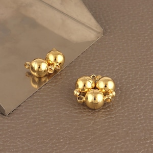 18k Gold Filled Magnet Round Clasp, Bracelet Necklace Magnet Clasp For DIY Jewelry Finding Connector Supply, Choose your Size 8mm, 12mm