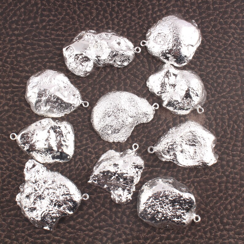 Geode Druzy Connector Single Bail Connectors Pendant Connector 10pc Silver Plated Geode Druzy Natural Geode Druzy Yellow Geode Druzy