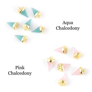 Glatte Kupfer Edelstein Pendel Spike Anhänger Steckverbinder | Etsy