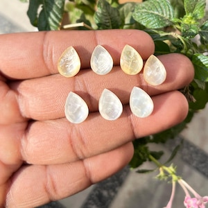 Natural Mother Of Pearl & Crystal Quartz Doublet Gemstone 10x14 MM Pear Checker Cut Doublet Pearl For Jewelry Making Loose Gemstone